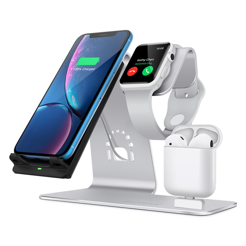 Universal 3 in 1 Qi Wireless Charger Stand 10W 7.5W Quick Wireless Charging Station